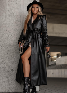 PŁASZCZ LA MONNE PERFECT TRENCH CZARNY