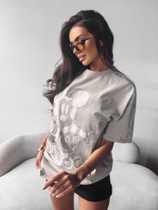 T-SHIRT DAMSKI BESCO SZARY