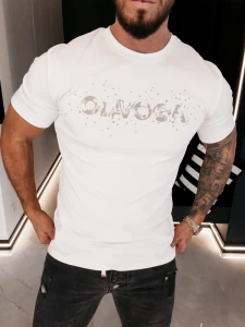 T-SHIRT MĘSKI OLAVOGA BIX BIAŁY