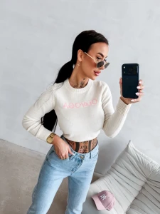 SWETER DAMSKI OLAVOGA ZAIO ECRU