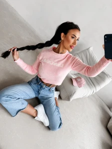 SWETER DAMSKI OLAVOGA ZAIO PUDROWY RÓŻ