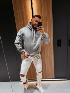 BLUZA MĘSKA OLAVOGA MONEY JASNY SZARY