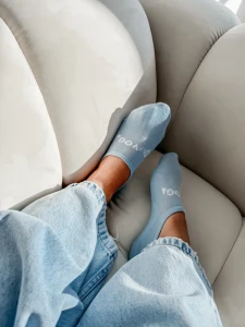 SKARPETKI DAMSKIE OLAVOGA WOMAN SOCKS BŁĘKITNE