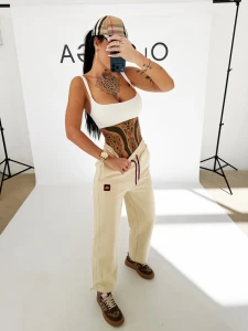 SPODNIE DAMSKIE OLAVOGA FIOFIO BEŻOWE