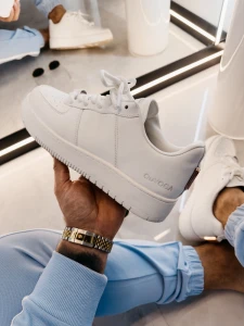 SNAKERSY BUTY MĘSKIE OLAVOGA DAYTON BIAŁE