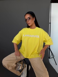 T-SHIRT LAMANUEL BLANK ŻÓŁTY