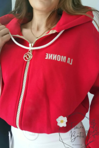 BLUZA LAMONNE BELLA ZIP CZERWONA