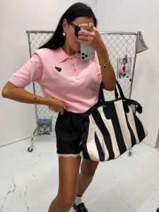 BLUZKA POLÓWKA LA MILLA PUDROWY RÓŻ