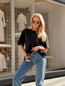 T-SHIRT DAMSKI OLAVOGA SOREYA CZARNY