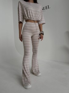 LEGGINSY LAMANUEL TRIBE BEŻOWE