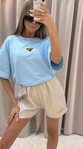 T-SHIRT MIA MAISON ELYS BŁĘKITNY