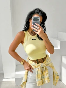 TOP DAMSKI OLAVOGA DAYBREAK BANANOWY