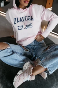 BLUZA DAMSKA OLAVOGA KIRION PUDROWY RÓŻ