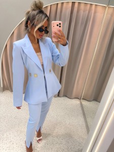 KOMPLET LA MONNE ELISABETT BŁĘKITNY