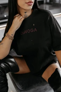 T-SHIRT DAMSKI OLAVOGA FIOVIIST CZARNY