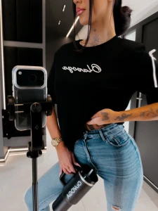 T-SHIRT DAMSKI OLAVOGA AVELYNE CZARNY