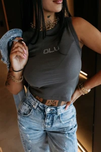 TOP DAMSKI OLAVOGA STONY TOP GRAFITOWY