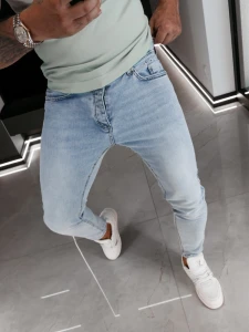 SPODNIE MĘSKIE OLAVOGA DOLERI NIEBIESKI