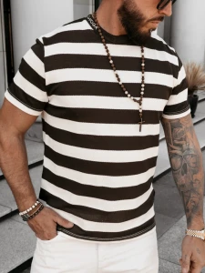 T-SHIRT MĘSKI OLAVOGA NEXTO BRĄZOWY