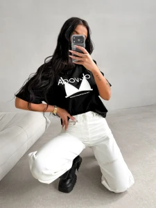 T-SHIRT DAMSKI OLAVOGA BRAFITTI CZARNY