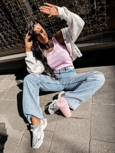 TOP DAMSKI OLAVOGA PERDITA PUDROWY RÓŻ