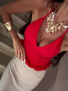 TOP BY ME BELLA CZERWONY