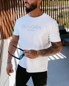 T-SHIRT MĘSKI OLAVOGA BUDSI ECRU