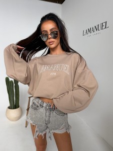  BLUZA DAMSKA LAMANUEL THE ONLY BEŻOWA