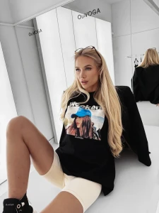 T-SHIRT DAMSKI OLAVOGA FLYKIO CZARNY