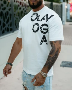 T-SHIRT MĘSKI OLAVOGA MALOR ECRU