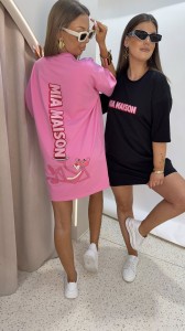 T-SHIRT MIA MAISON PANTHER RÓŻOWY