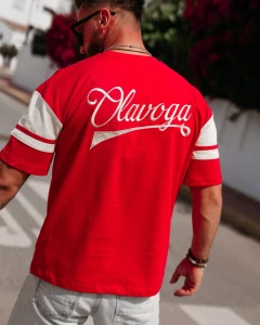 T-SHIRT MĘSKI OLAVOGA VALDORIN CZERWONY