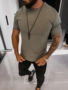 T-SHIRT MĘSKI OLAVOGA GRAVIX KHAKI