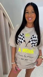 T-SHIRT LAMONNE RACING CHIC BEŻOWY