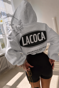 BLUZA LA COCA COMFY FIT ZIP HOODIE SZARY MELANŻ