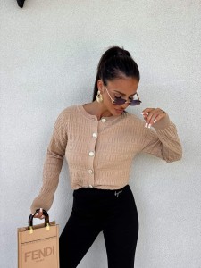 SWETER BY ME GIVEN CIEMNY BEŻ