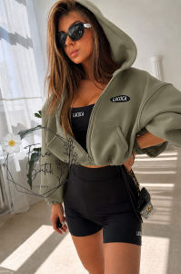 BLUZA LA COCA COMFY FIT ZIP HOODIE KHAKI