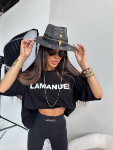 T-SHIRT LAMANUEL NOIR CZARNY