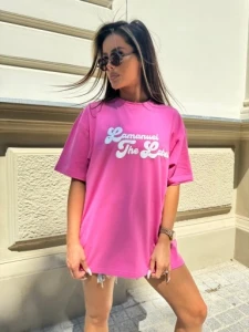 T-SHIRT LAMANUEL FUNNY RÓŻOWY