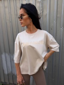 T-SHIRT LAMANUEL BLANK BEŻOWY