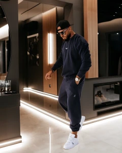 SPODNIE MĘSKIE OLAVOGA ZAIRI PANTS GRANATOWE