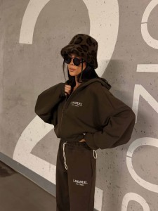  SPODNIE DAMSKIE LAMANUEL BASIC CZEKOLADOWE