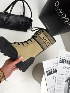 BUTY DAMSKIE WORKERY OLAVOGA LUNAR BEŻOWE