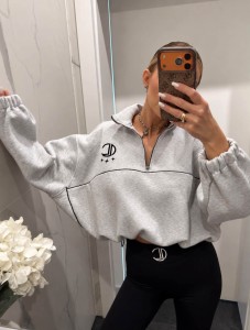 BLUZA LA COCA LUXE SIGNATURE SZARY MELANŻ