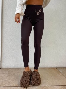 LEGGINSY BY ME LEGGINSY CAŁUSKI CZEKOLADOWE