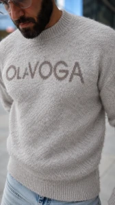 SWETER MĘSKA OLAVOGA VILA MEN BEŻOWY