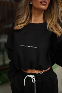 BLUZA DAMSKA OLAVOGA LINDA SWEATSHIRT CZARNA