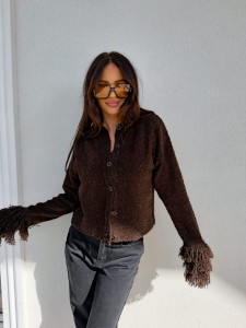 SWETER BY ME PONY CZEKOLADOWY