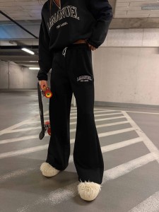  SPODNIE DAMSKIE LAMANUEL COLLAR CZARNE