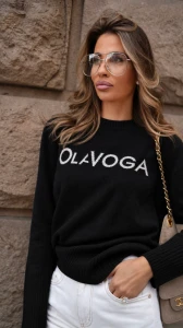 SWETER DAMSKI OLAVOGA ALLSA CZARNY